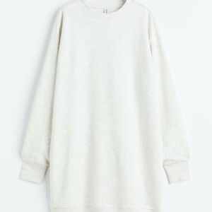 H&M Light Grey Relaxed Fit Sweatshirt Dress Women's Large